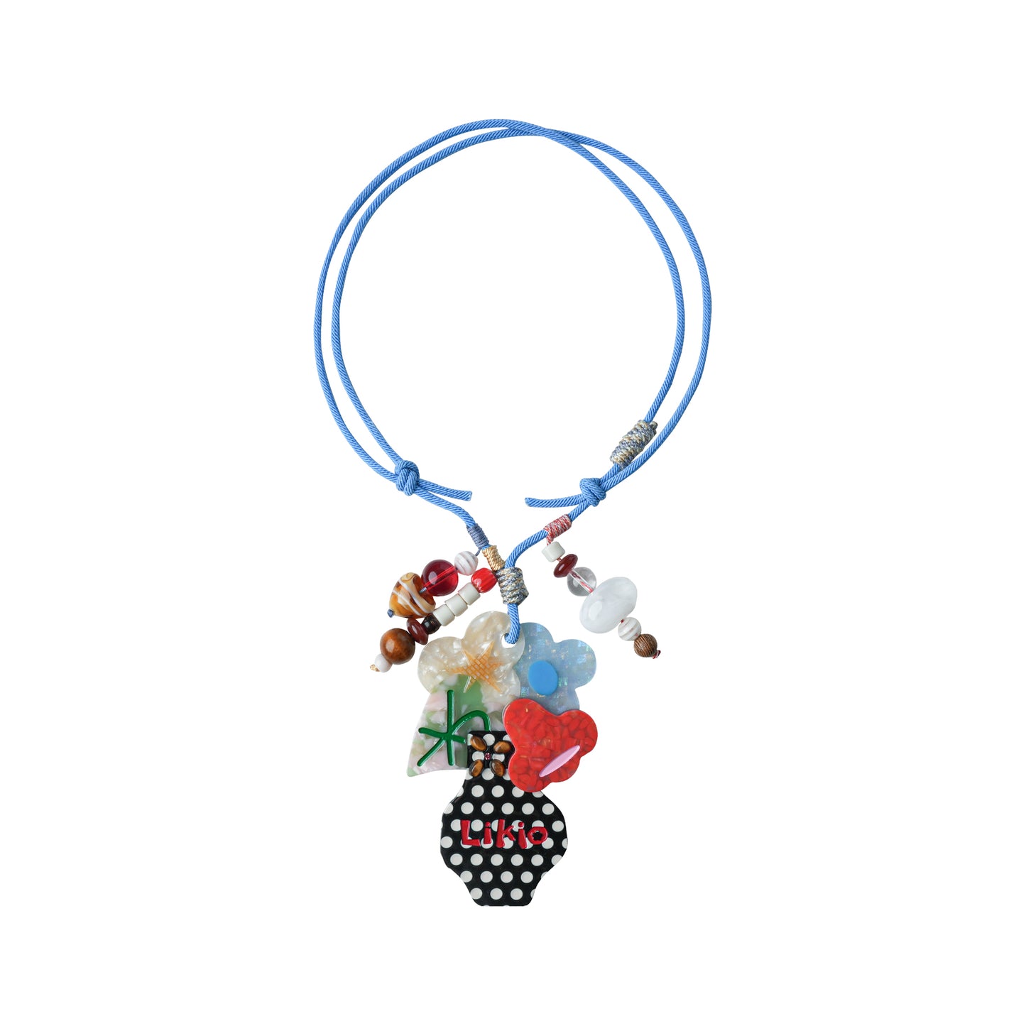 Likio × Sharkgirl Florist Collection - Polka Dot Vase Bag Charm