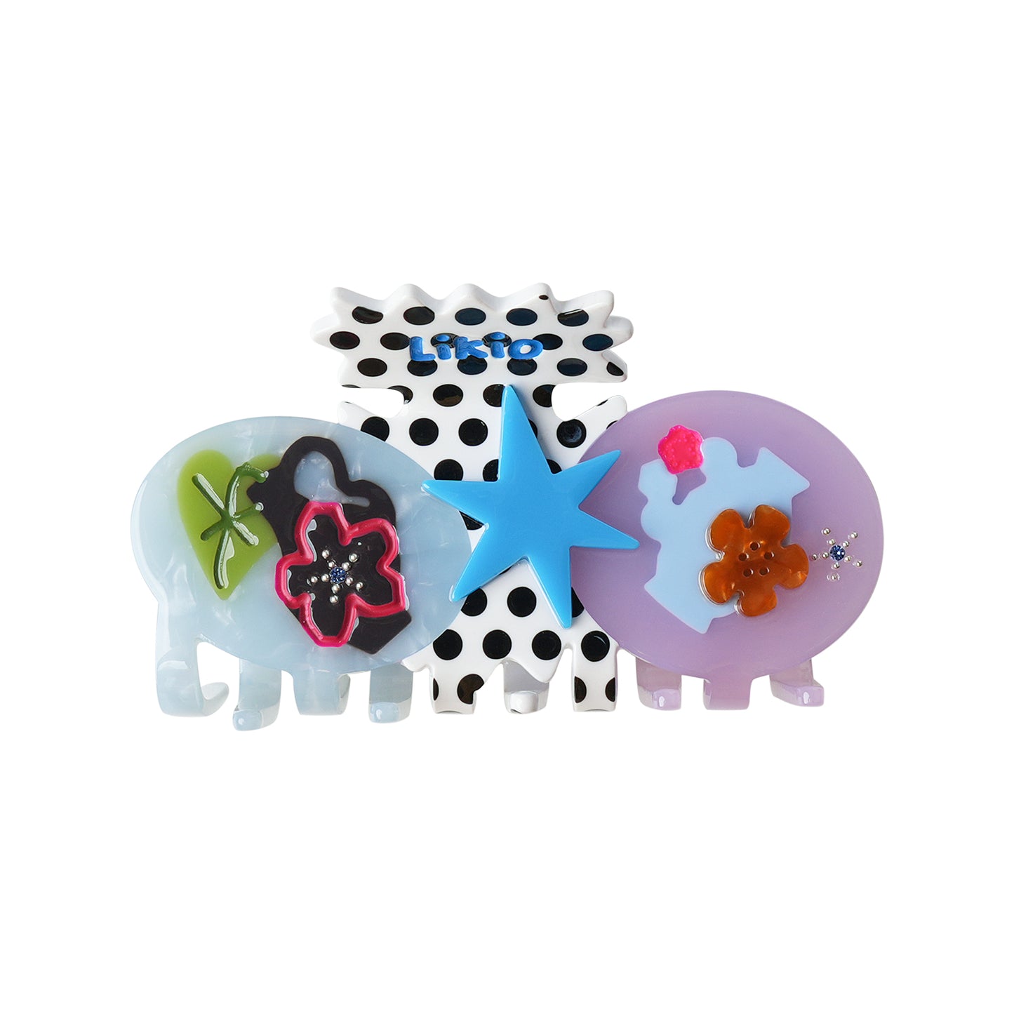 Likio × Sharkgirl Florist Collection - Color Pebble Polka Dot Vase Hair Claw