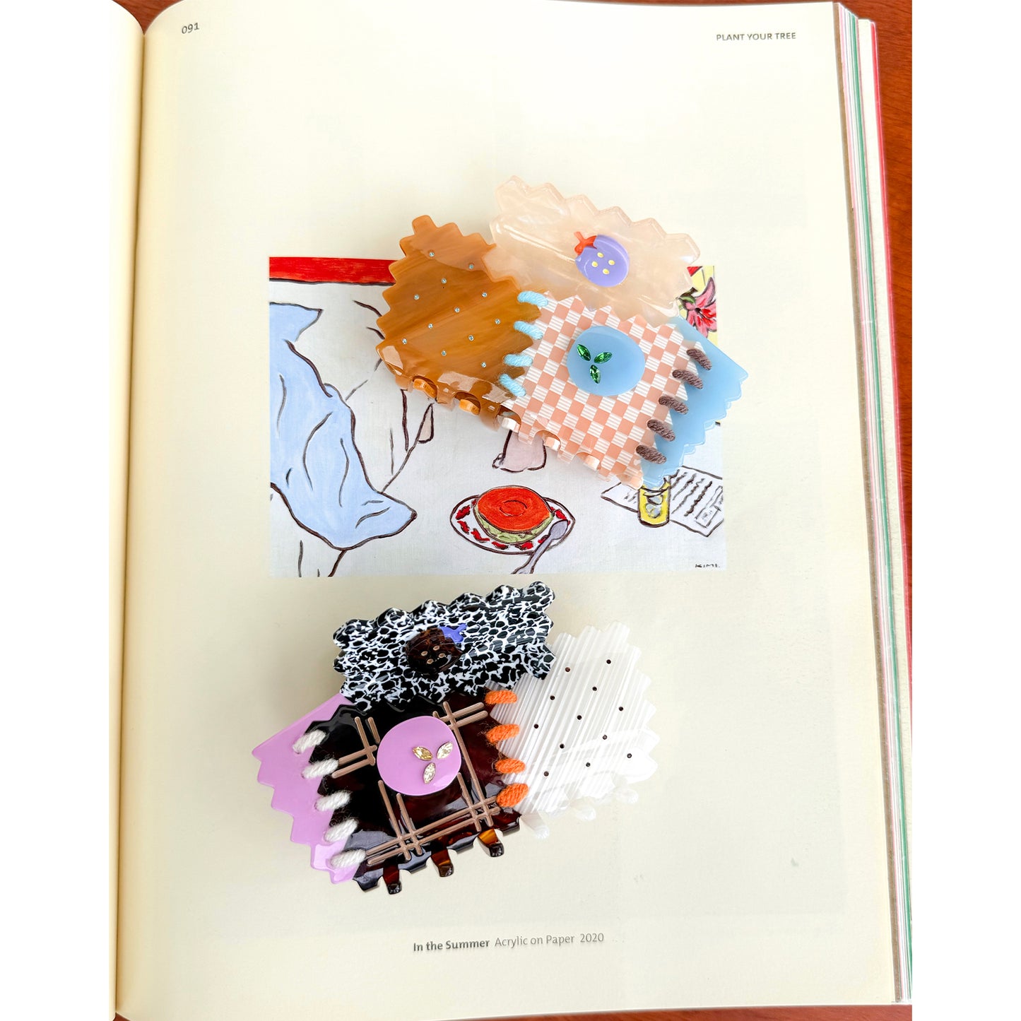 DIY Party Patchwork Yarn Hair Claw