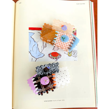 DIY Party Patchwork Yarn Hair Claw