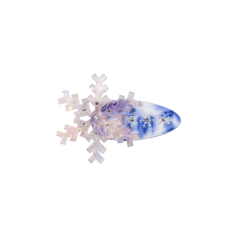Whimsical Holiday Snowflake mini Waterdrop Hair Clip