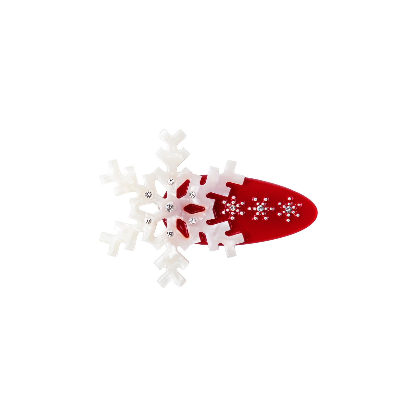 Whimsical Holiday Snowflake mini Waterdrop Hair Clip