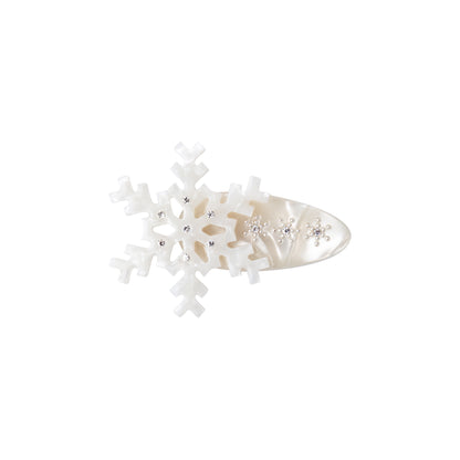 Whimsical Holiday Snowflake mini Waterdrop Hair Clip