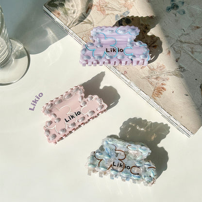 Glass Greenhouse Yarn Hair Claw