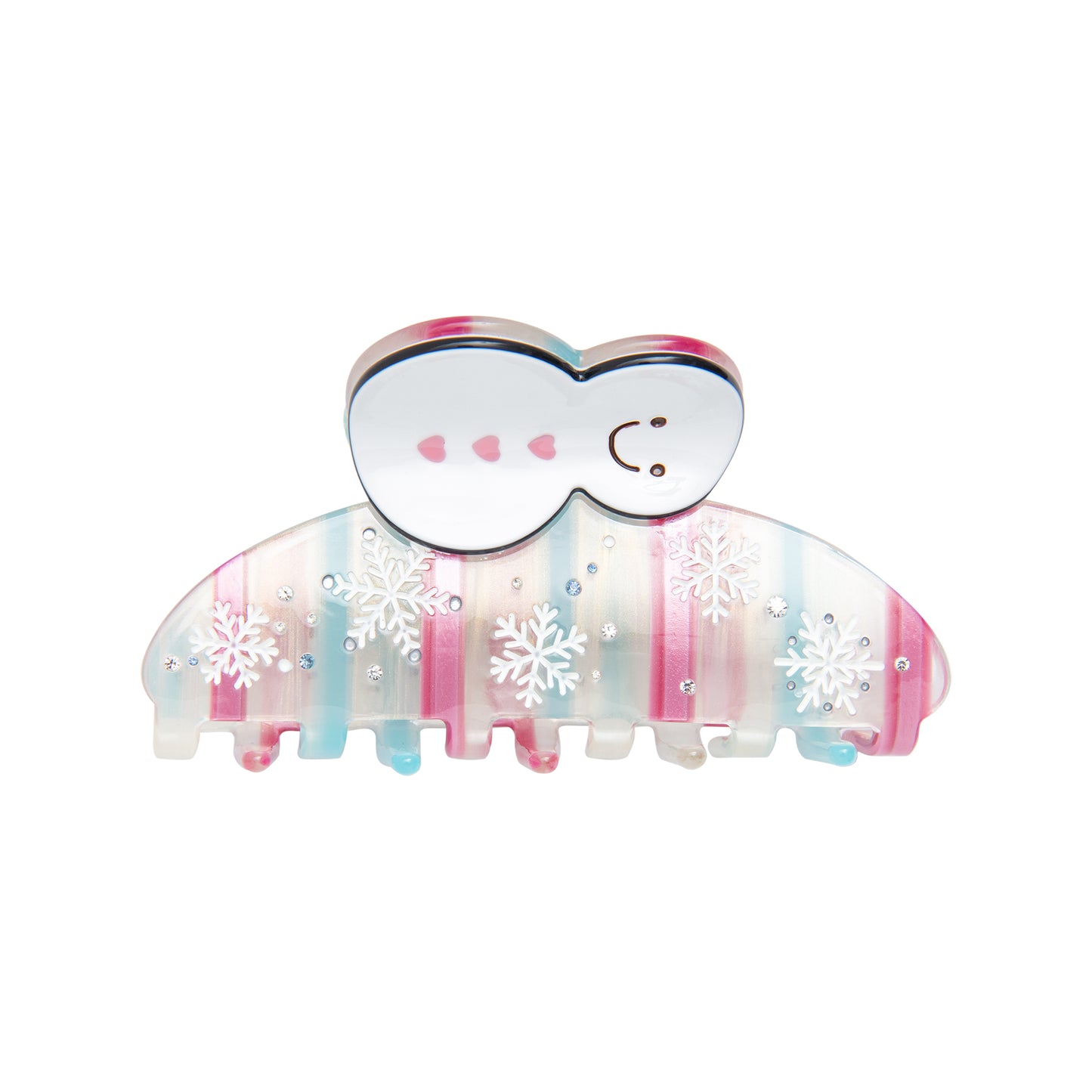 Whimsical Holiday Snowman Hair Claw
