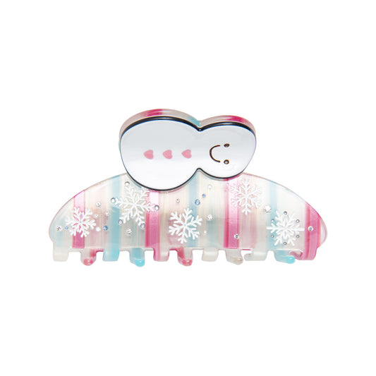 Whimsical Holiday Snowman Hair Claw