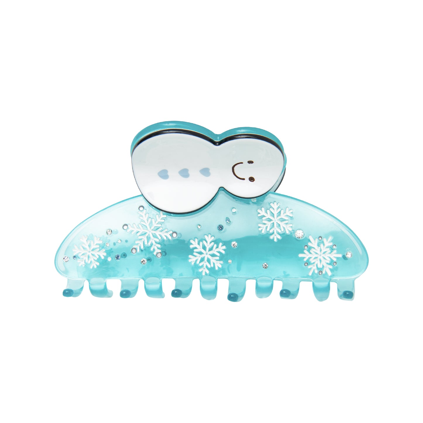 Whimsical Holiday Snowman Hair Claw