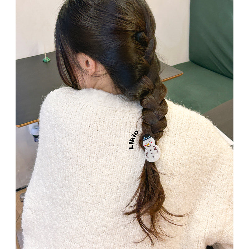 Top Hat Snowman Hair Claw