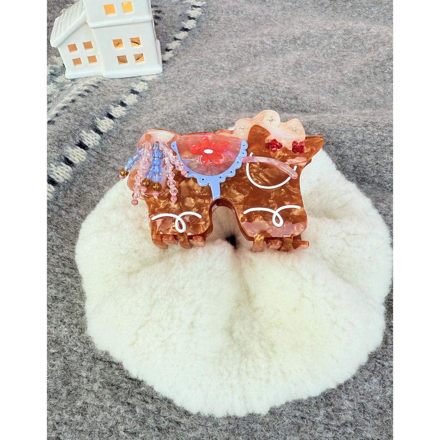 Lucky Pony Beads Hair Claw