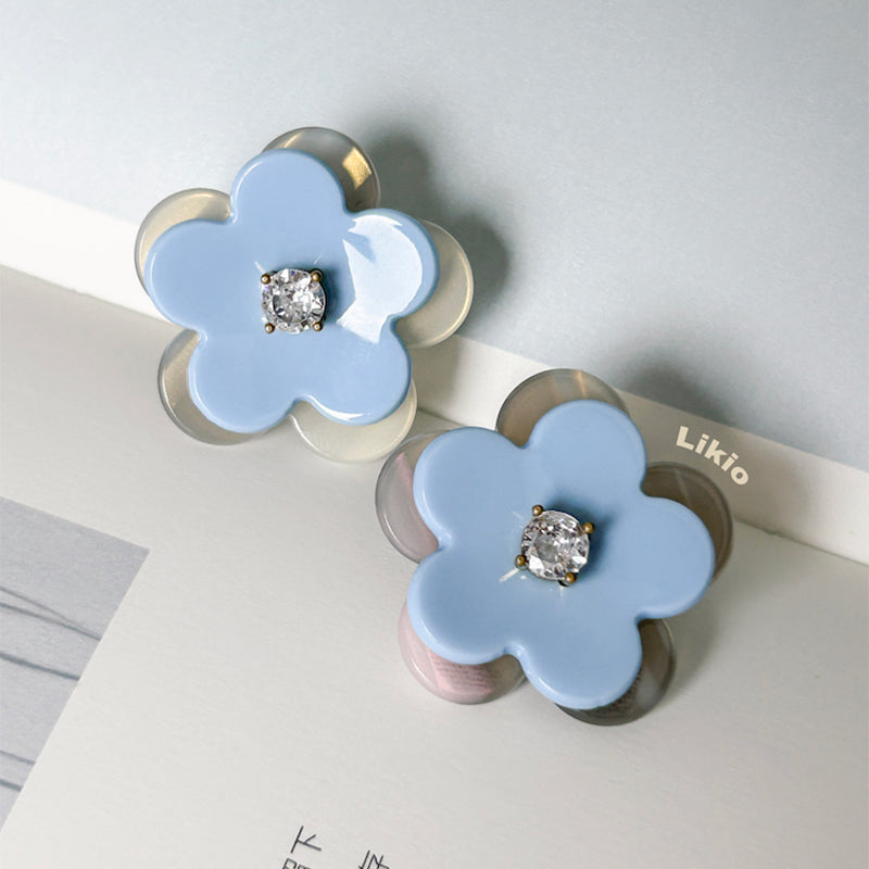 Double Layers Flower Earrings