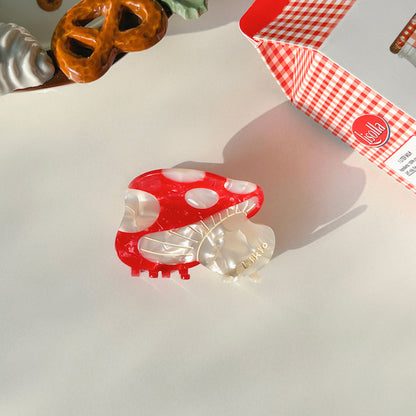 Fairy Forest Mushroom Colorblock Hair Claw