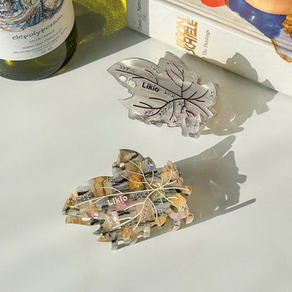 Earthy Autumn Leaf Hair Claw