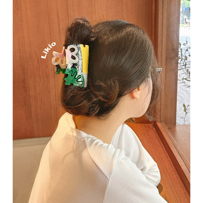 Paul’s Floral Puzzle Colorblock Hair Claw