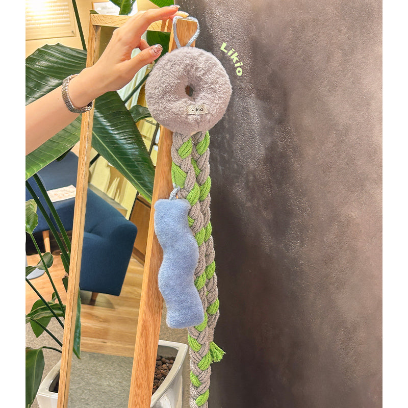 Cream donut hair claw organizer