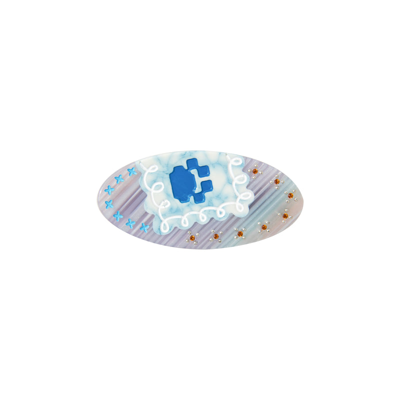 Likio Lace Imprint Oval Hair Clip