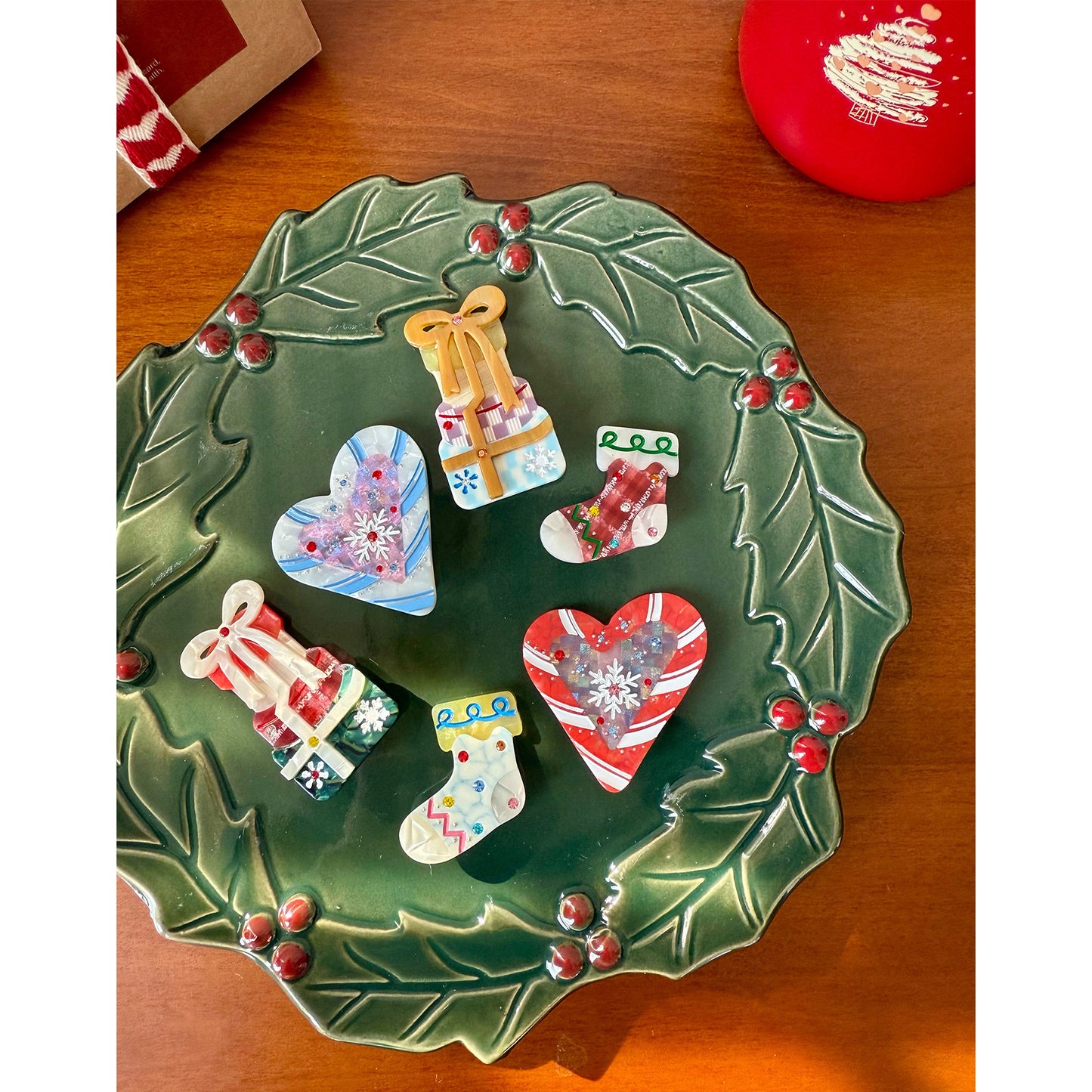 Warm Christmas Holiday Gift Set Hair Clip