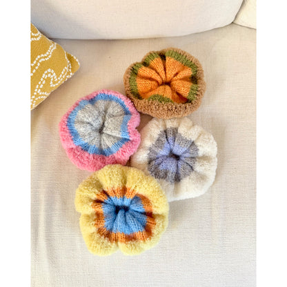 Merino Wool Colorful Knit Scrunchie