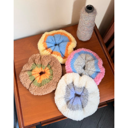Merino Wool Colorful Knit Scrunchie