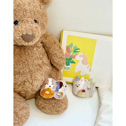 Likio × Teraoka Natsumi 2026 Collection Celebration Puppy Flat Hair Claw