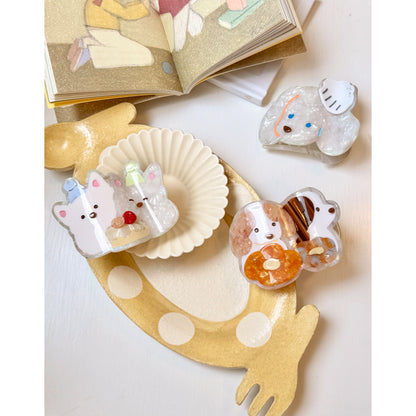 Likio × Teraoka Natsumi 2026 Collection Celebration Puppy Flat Hair Claw