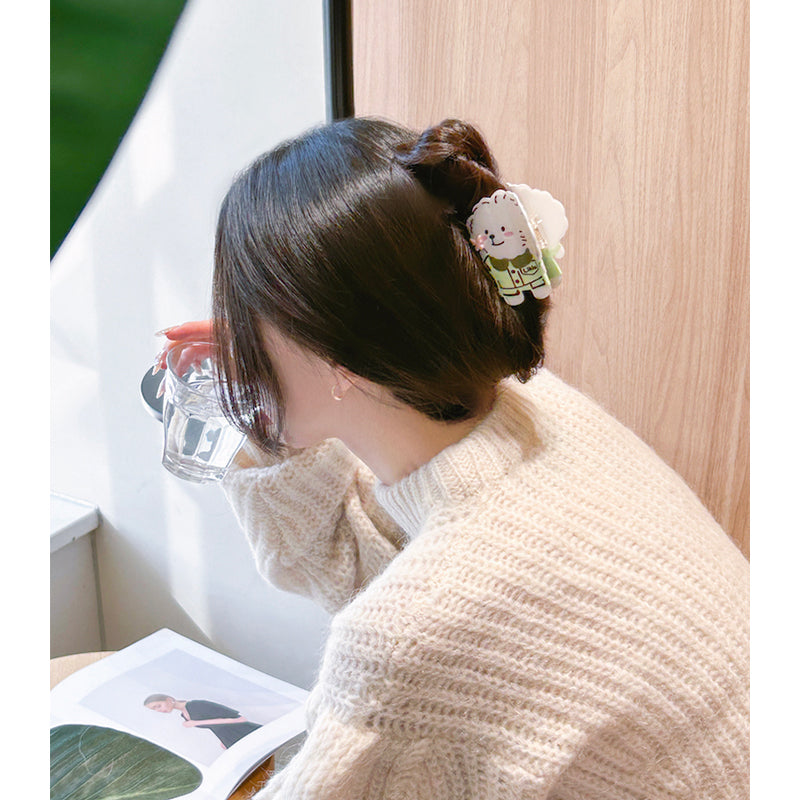 Dear Butterfly Puppy Illustration Hair Claw