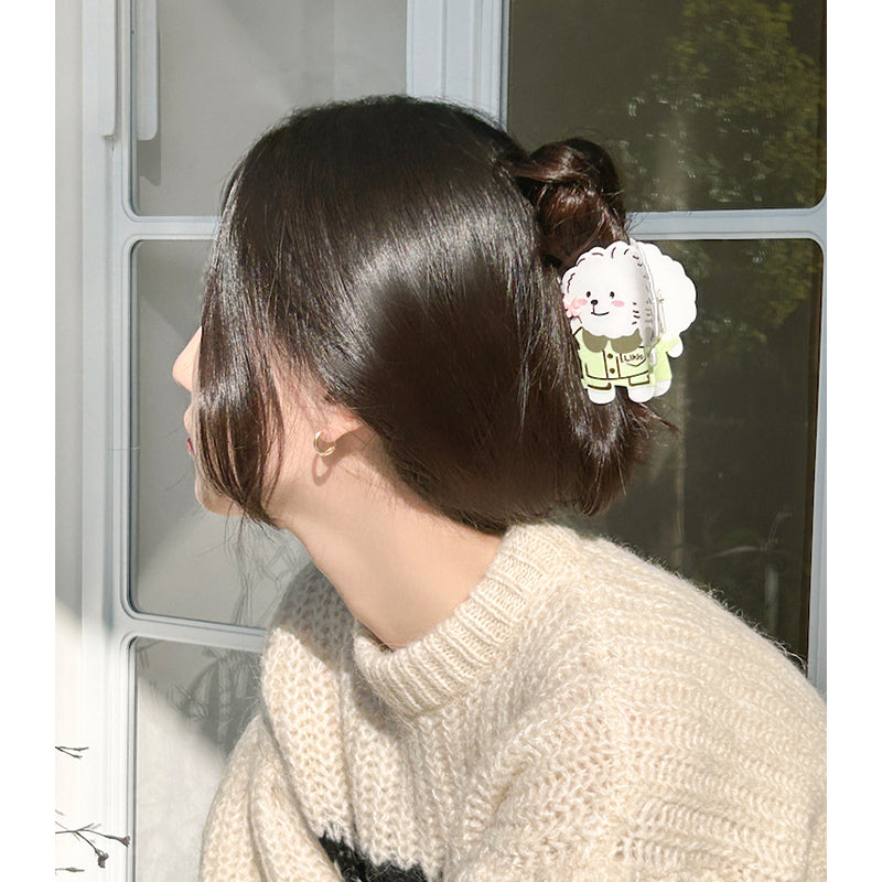 Dear Butterfly Puppy Illustration Hair Claw