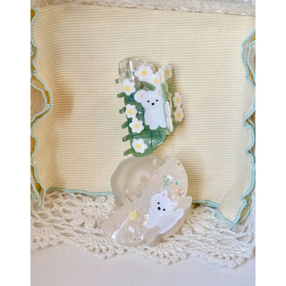 Likio × Teraoka Natsumi 2026 Collection Puppy in Bloom Hair Claw