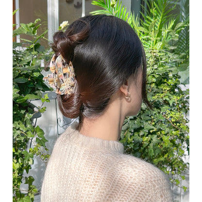 Earthy Autumn Leaf Hair Claw