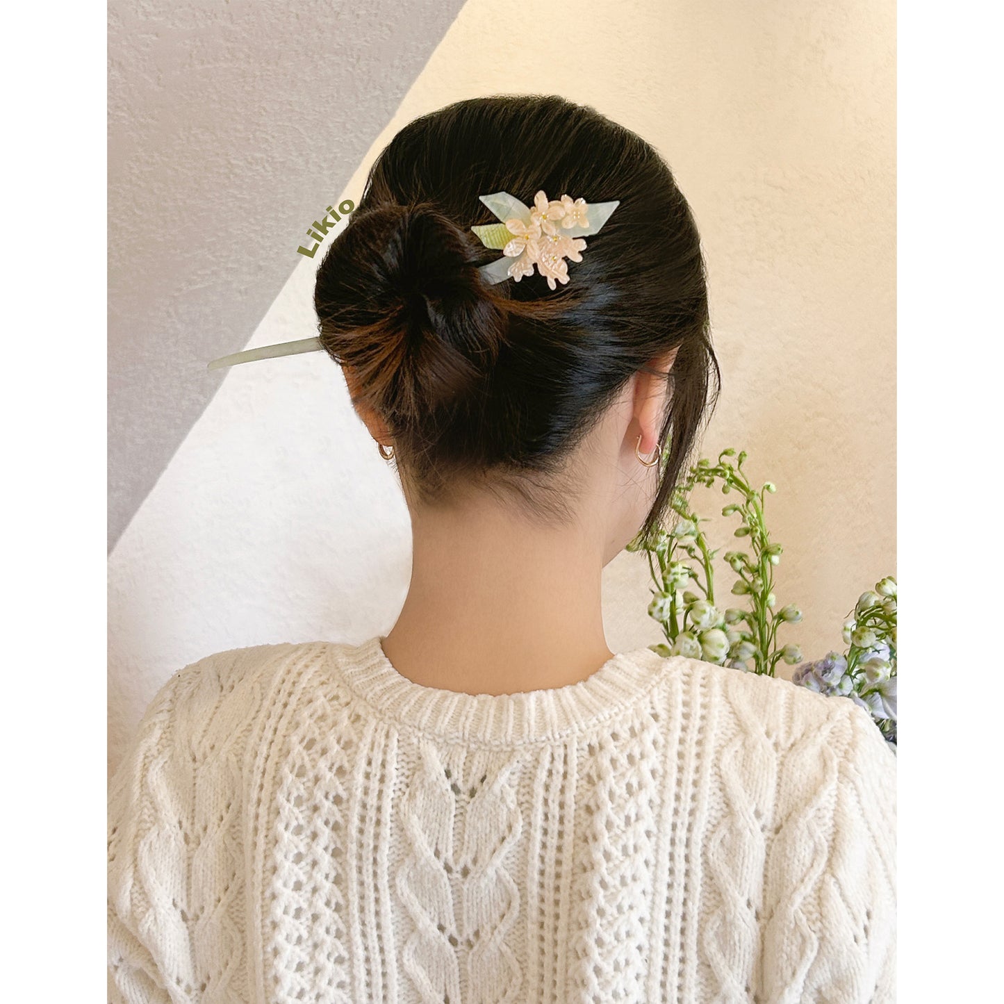 Manlong Osmanthus Rain 3D Osmanthus Handmade Acetate Hair Pin