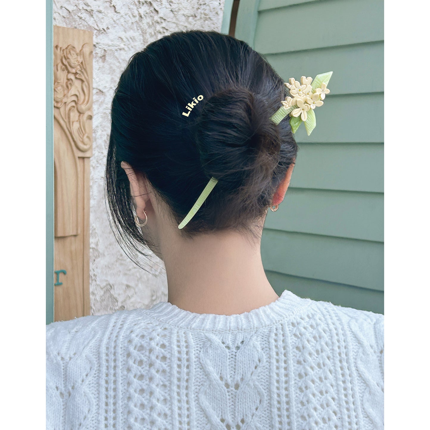 Manlong Osmanthus Rain 3D Osmanthus Handmade Acetate Hair Pin