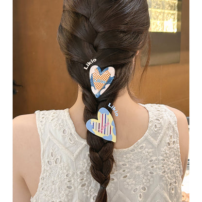 Cream sweet heart side clip