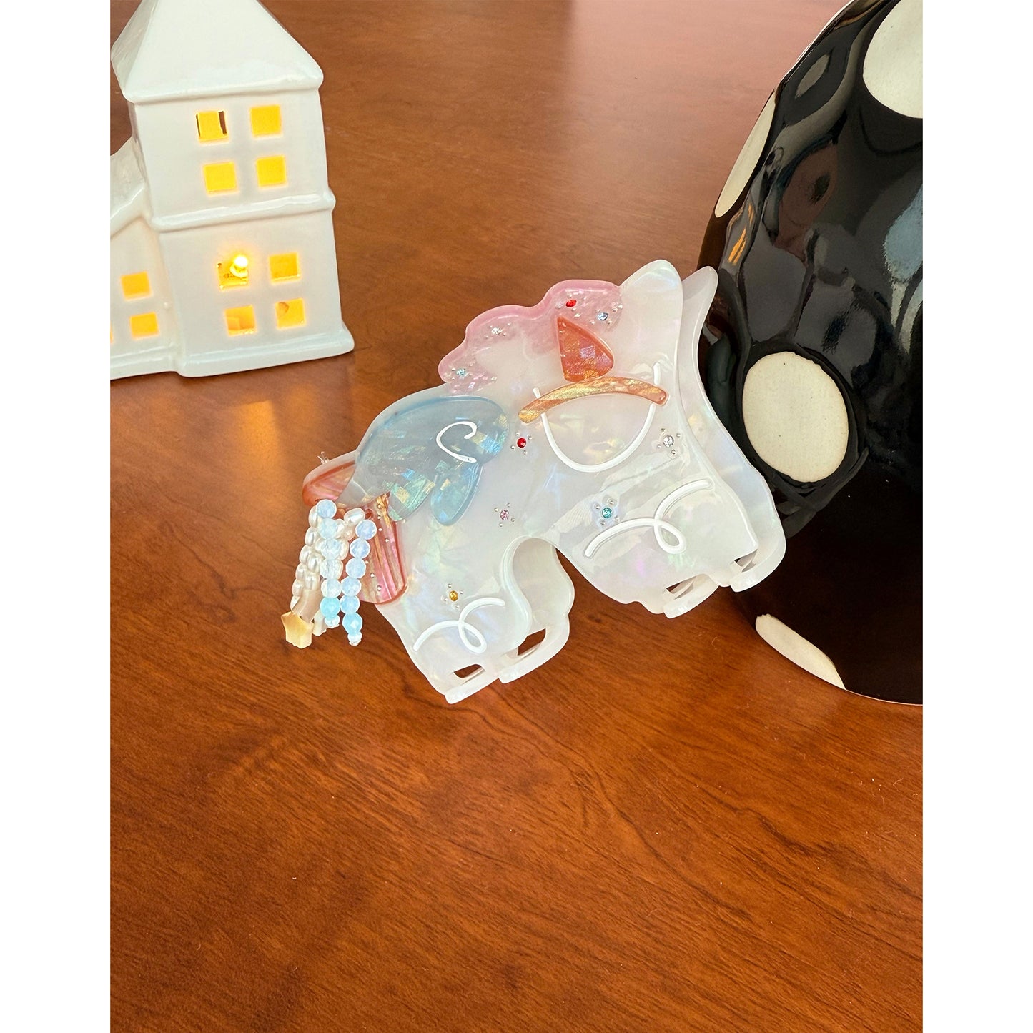 Lucky Pony Beads Hair Claw