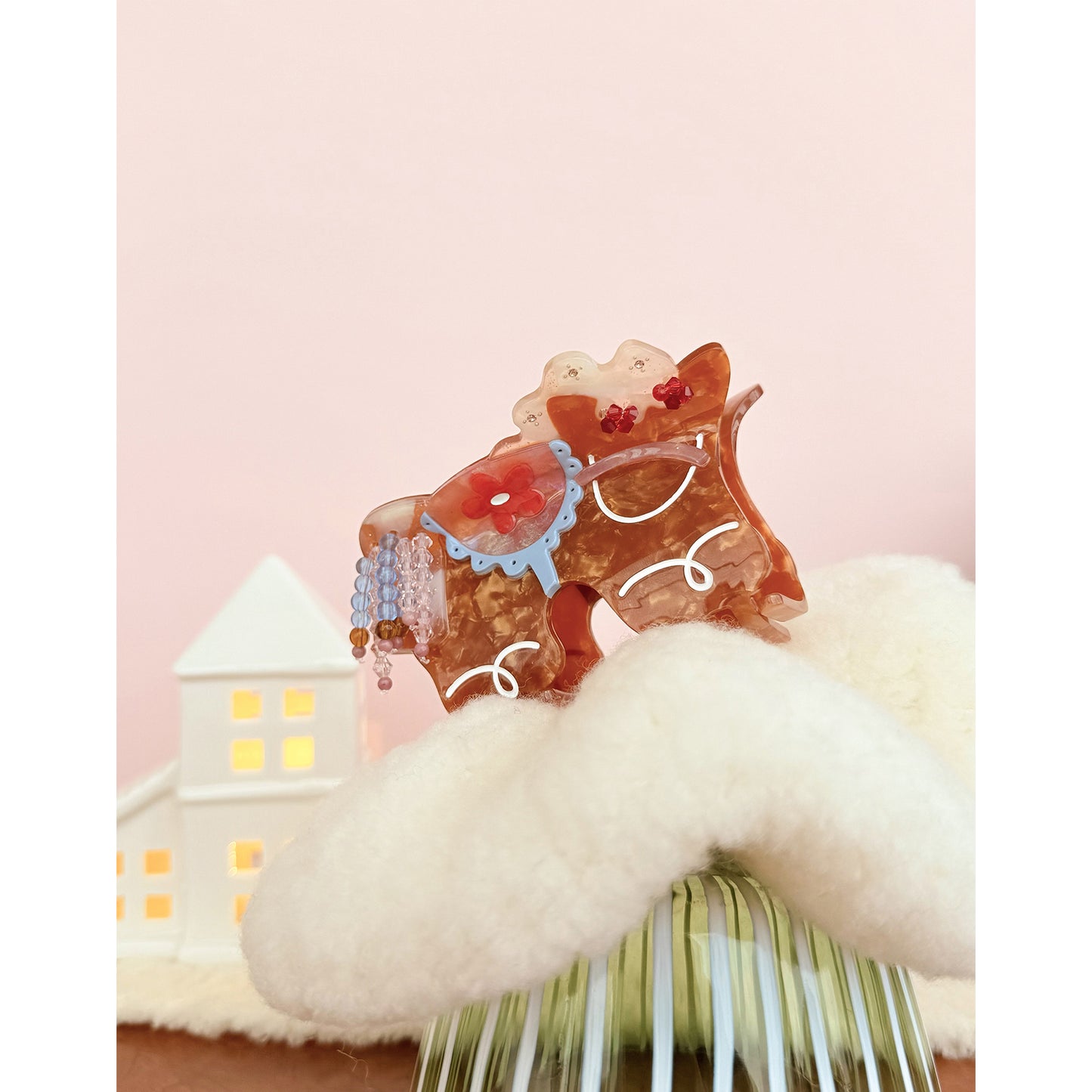 Lucky Pony Beads Hair Claw