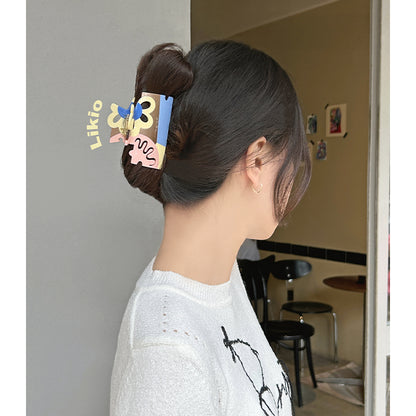 Paul’s Floral Puzzle Colorblock Hair Claw