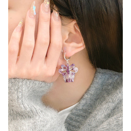 3D Ribbon Gift Earrings