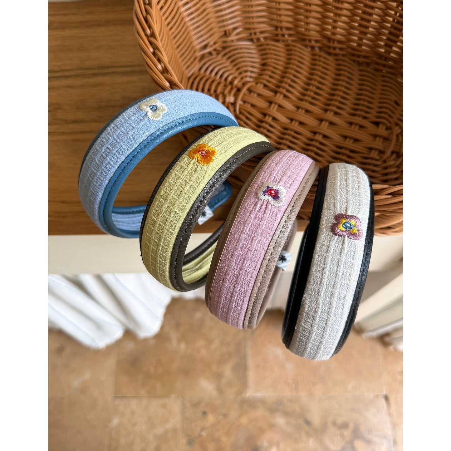 Likio × Teraoka Natsumi 2026 Collection Floral Leather-Trim Headband