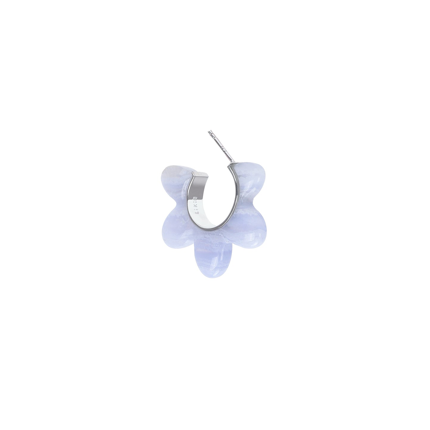 Coconut Holiday – Sculpted Gem Hoop Earrings