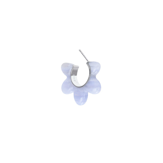 Coconut Holiday – Sculpted Gem Hoop Earrings