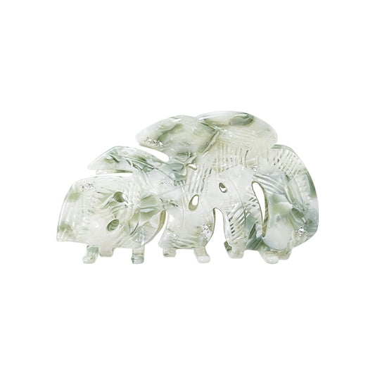 Rainforest Monstera Hair Claw