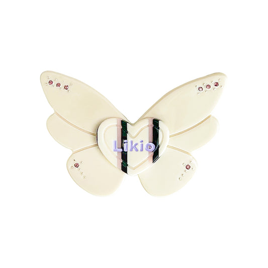 Heart Butterfly Petal Colorblock Hair Clip