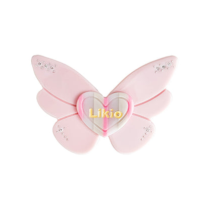 Heart petal butterfly clip