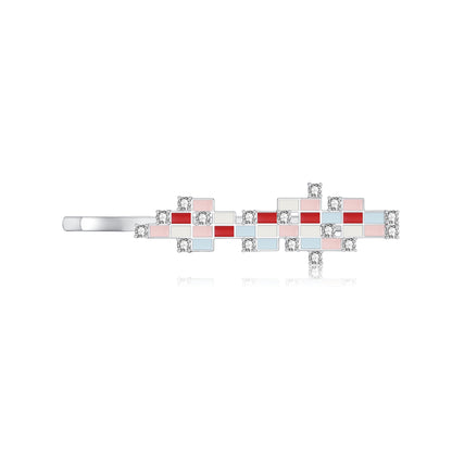 Likio x Xiaoxiao – Checkered Sugar Cube Enamel Hair Clip